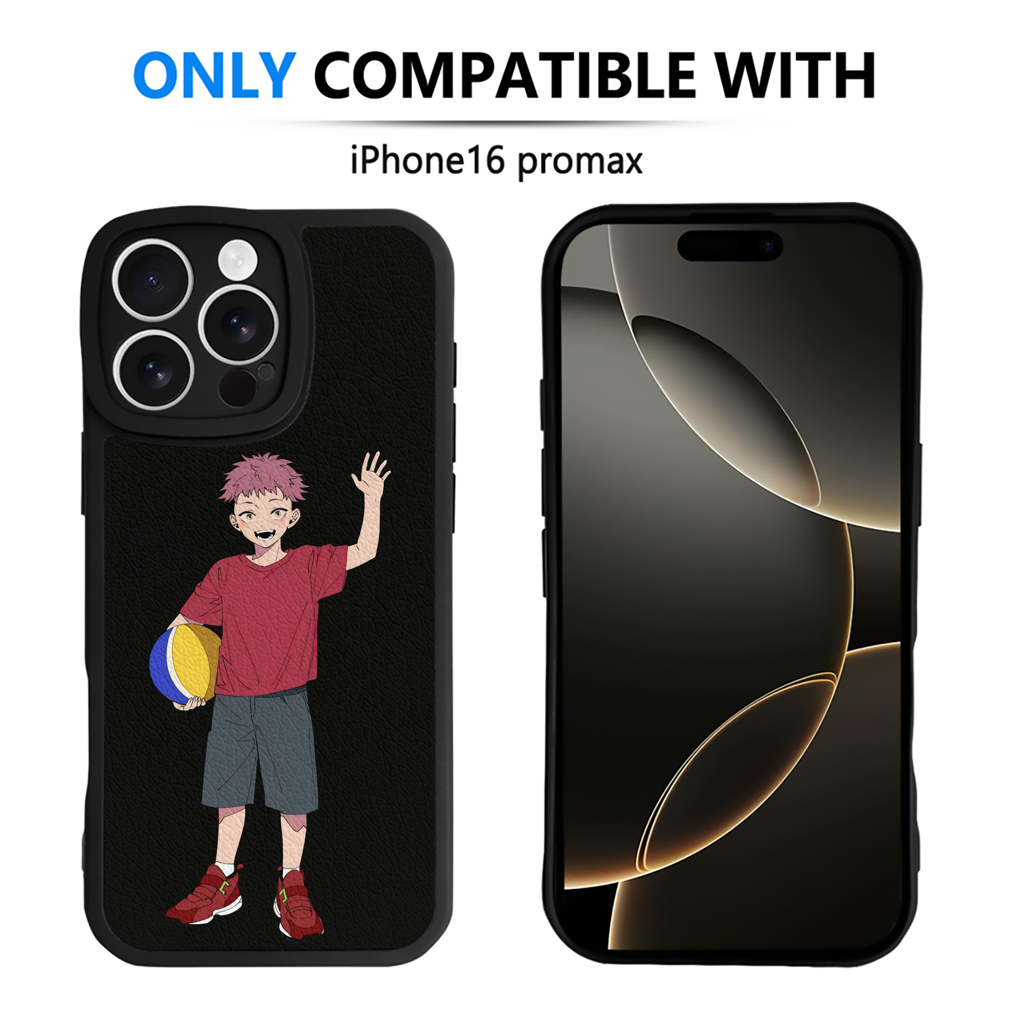 （画像用） 呪術廻戦 Jujutsu Kaisen 【iPhone 16シリーズ対応】シリコンスマホケース（レザー調） 材質：シリコン